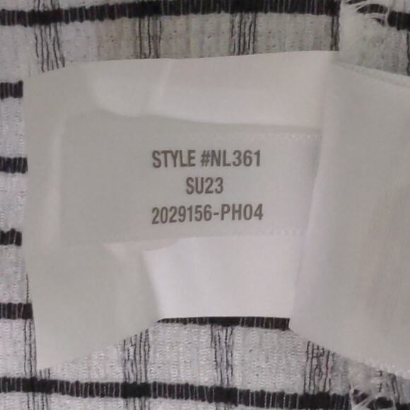 Madewell Windowpane Plaid Crinkle Polo Crop Top XS New - Picture 8 of 10